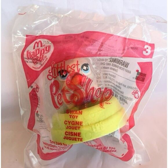 SWAN LITTLEST PET SHOP Figure Collectible McDonald’s Toy #3 NEW 2008 - Picture 2 of 3